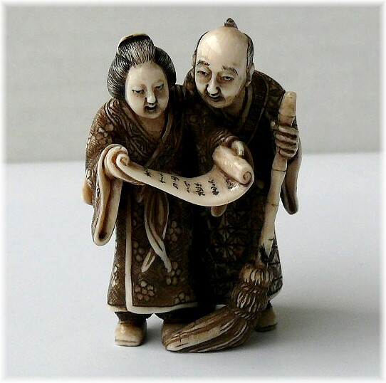 японская резьба по кости: нецка, 1900-1920-е гг. Автор Тадамори