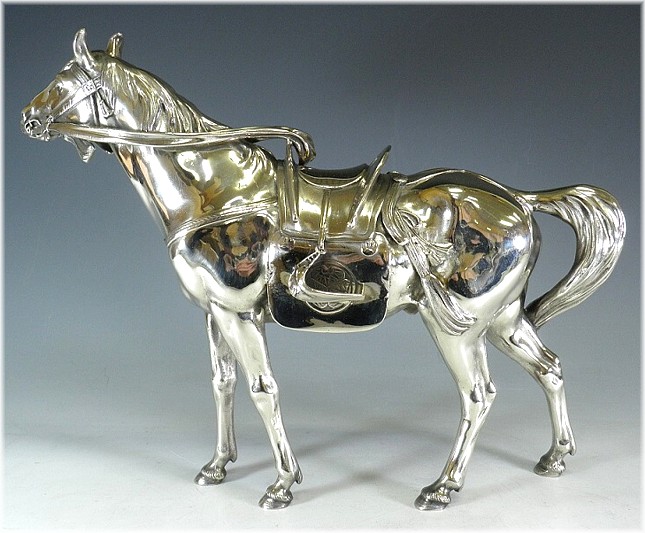 японская антикварная серебрянная скульптура, 1900-е гг.