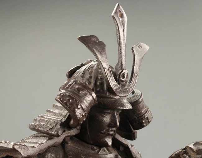 японская бронзовая фигура самурая всадника, 1920-30-е гг.
