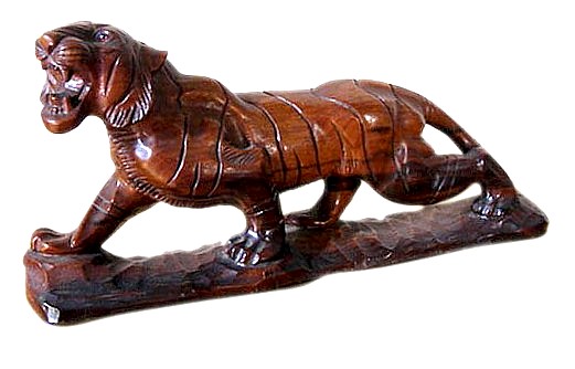Тигр, скульптура из дерева, Япония, 1930-40-е гг