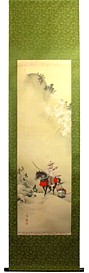 японская картина Самурай на охоте, 1890-е гг.
