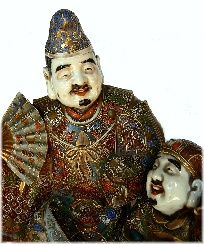 Дайкоку и Эбису, японская антикварная фарфоровая статуэтка, 1800-е гг.