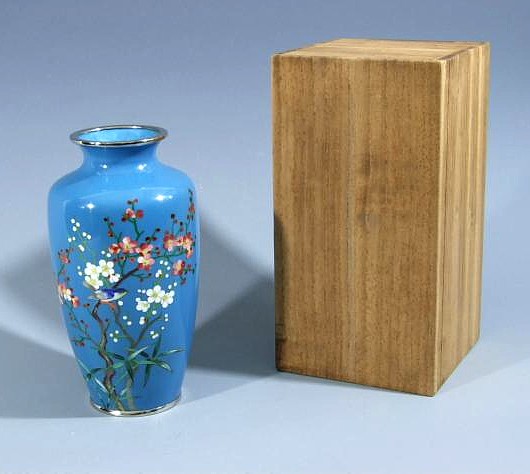 Japanese antique cloisonne enamel vase