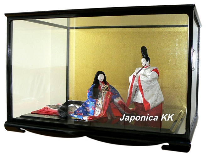 Japanese Imperial Couple Doll in glass case. The Japonic Online Store
