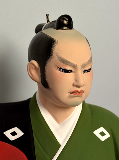 Samurai warrior, Japanese Hakata ceramic doll