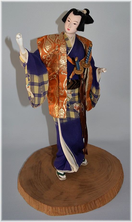 japanese samurai doll with two swords, 1930's. The Japonic Online Store