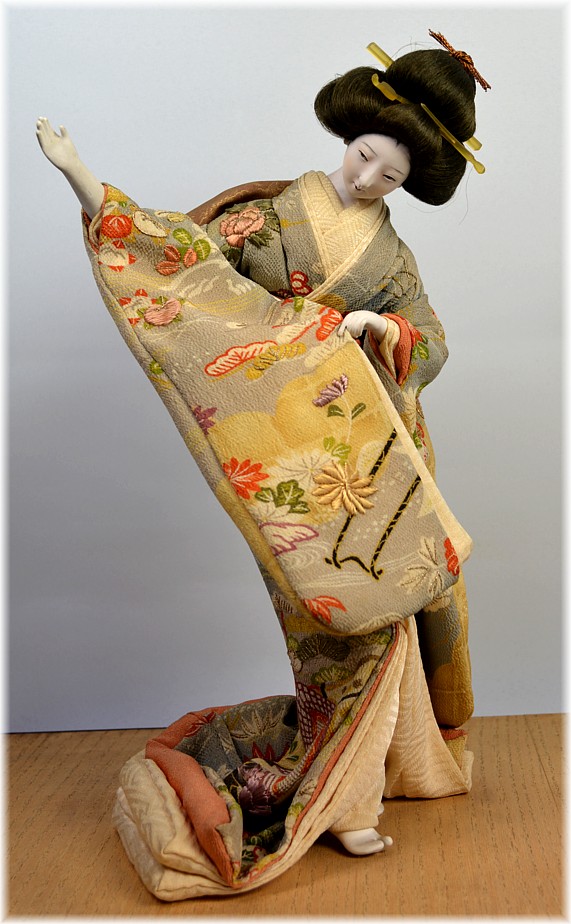 Japanese antique Kyoto doll, 1950's. Japanese Traditional Dolls
