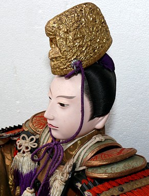 japanese  doll of a samurai warrior, 1920's, Maruhei