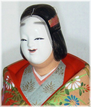 japanese hakata doll of an actor of Noh Theatre