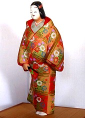 Noh Theatre Character with mask, clay doll
