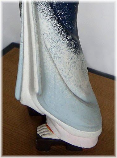 Japanese traditional Hakata clay doll, detail