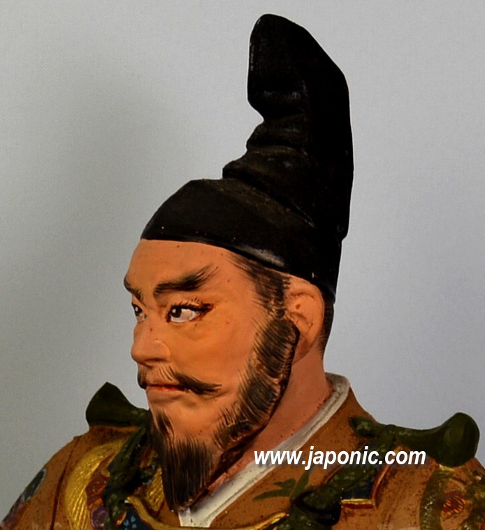 samurai warrior, japanese hakata doll, 1950's. The Japonic Online Store