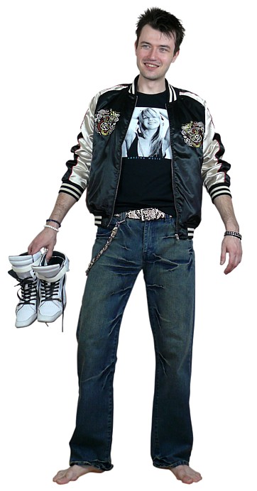 куртка бомбер, мужская, с вышивкой, сделано в Японии