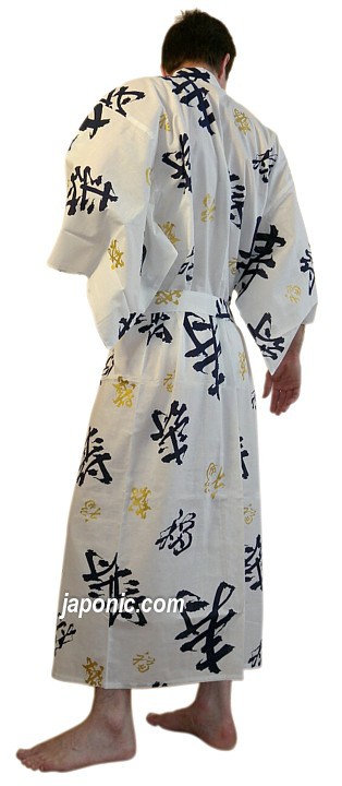 japanese man's cotton summer kimono or yukata
