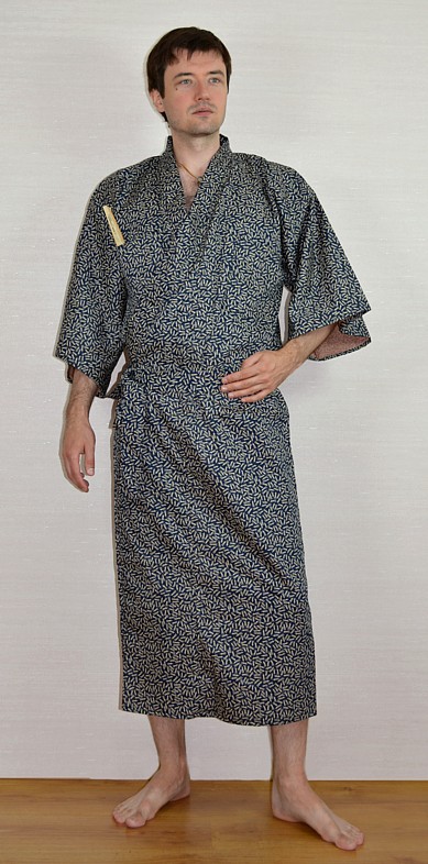japanese man's traditional cotton yukata for hot summer, The Japonic Online Store
