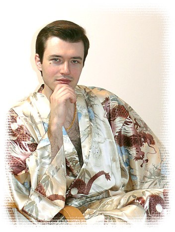 Japanese man's pure silk kimono
