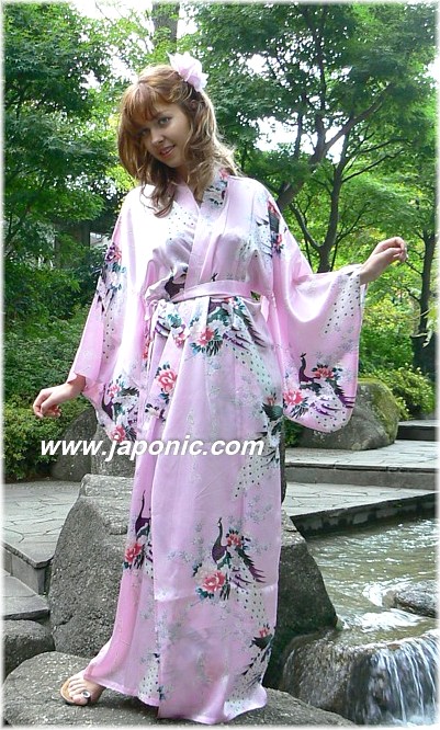 japanese modern silk kimono Asagami