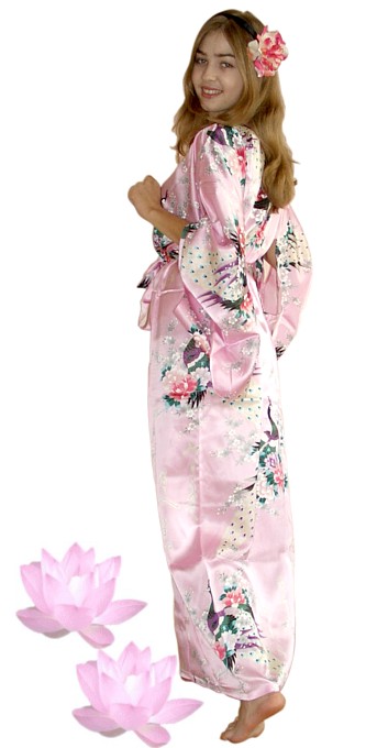 japanese silk kimono ASAGAMI. The Japonic Online Store
