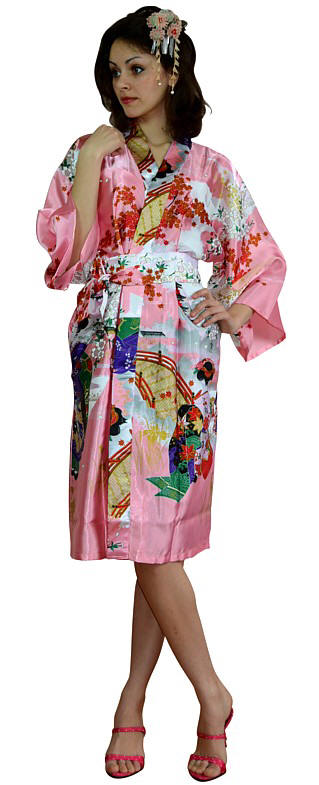japanese modern kimono robe, made in Japan