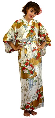 japanese woman's cotton kimono made in Japan