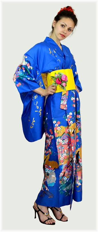 japanese kimono gown, cotton 100%
