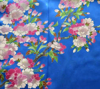 japanese kimono: silk fabric design