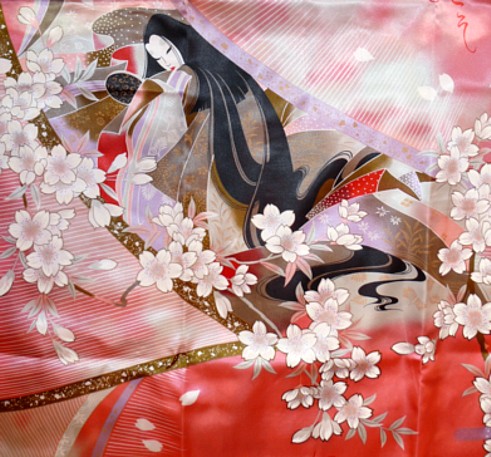 japanese princess and cherry blossom