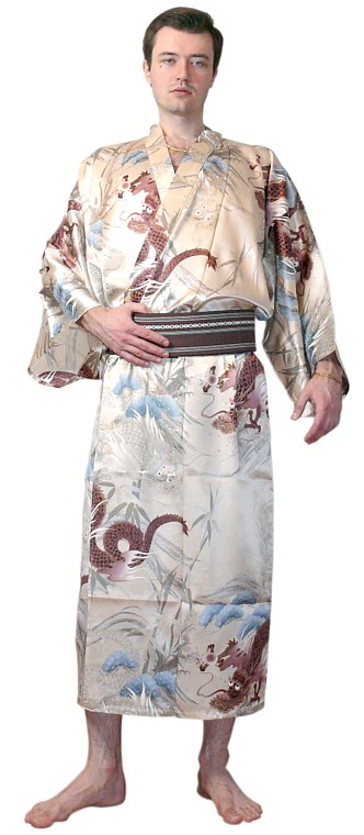silk kimono Taira and obi belt