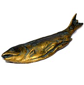 японская бронза: бронзовая рыба, скульптура