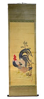 японский старинный рисунок на свитке