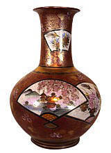 антикварная японская ваза Кутани, конец 19 в. Японский интернет-магазин