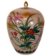 японская фарфоровая ваза  с двусторонним рисунком, 1950-е гг.