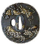 Морской Дракон - цуба японского меча