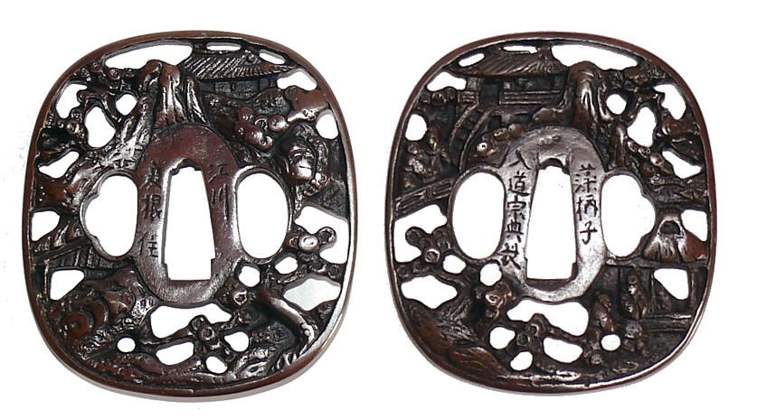 Японские мечи. Гарда самурайского меча эпохи Эдо.