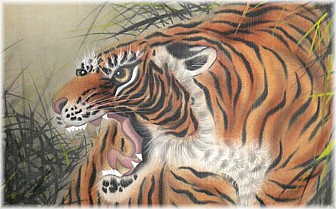 японский рисунок на свитке