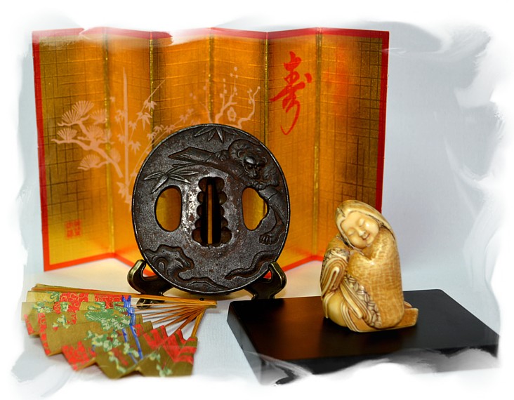 японское искусство миниатюры: нэцкэ и цуба (гарда меча)