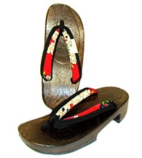 japanese woman's  wooden  geta shoes