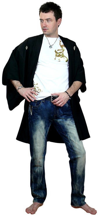 винтажная одежда: мужское японское шелкопвое хаори