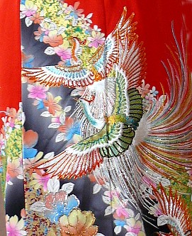 деталь дизайна росписи и вышивки ткани