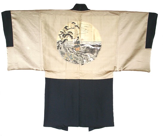 japanese traditionla man kimono jacket,  inside