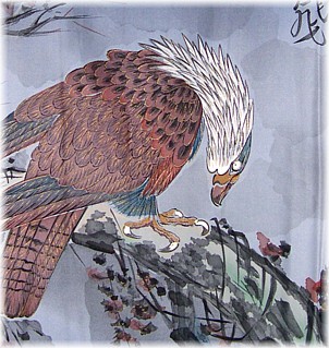japanese painting on silk kimono