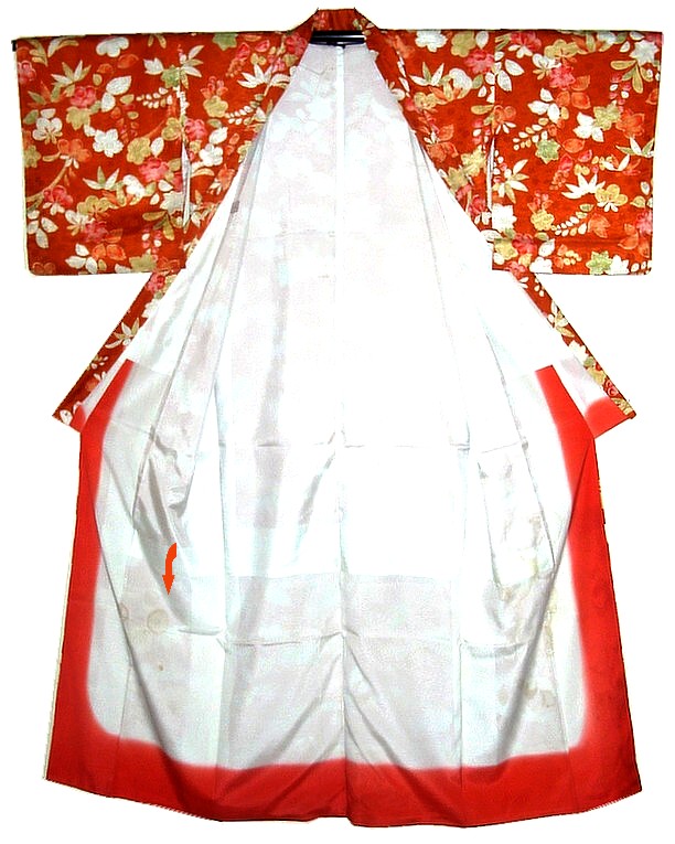 japanese traditional silk kimono, 1950's