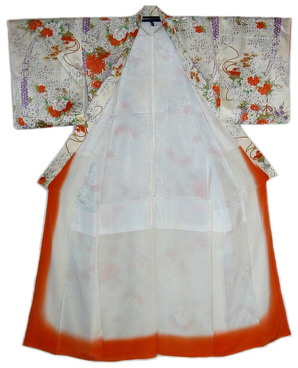 japanese woman's silk vintage kimono
