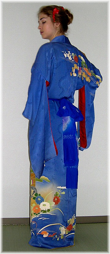 japanese lady's antique silk kimono