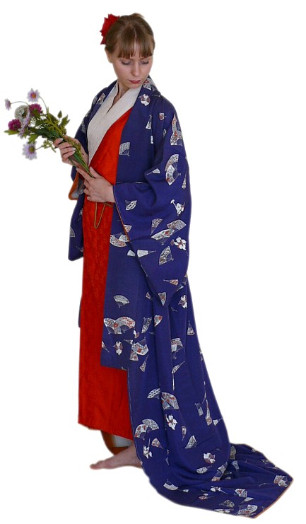 japanese traditional woman's kimono, 1960-'s