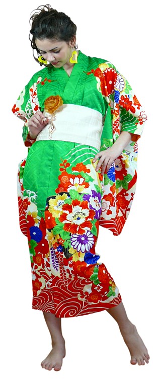 japanese traditional girl's kimono