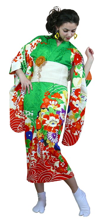 japanese traditional girl's kimono