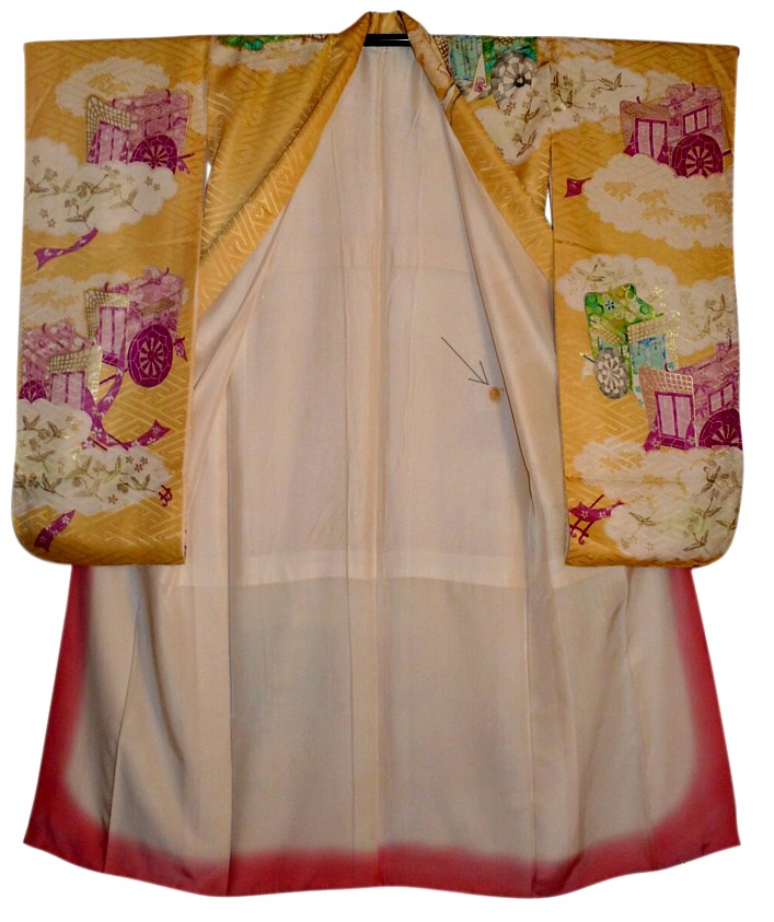 japanese traditional silk kimono FURISODE
