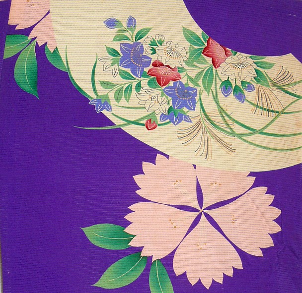 japanese kimono detail of hand-paining