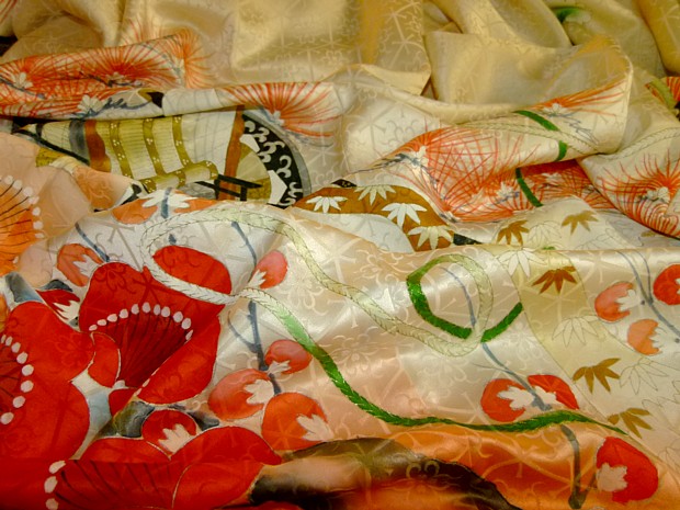 japanese antique silk